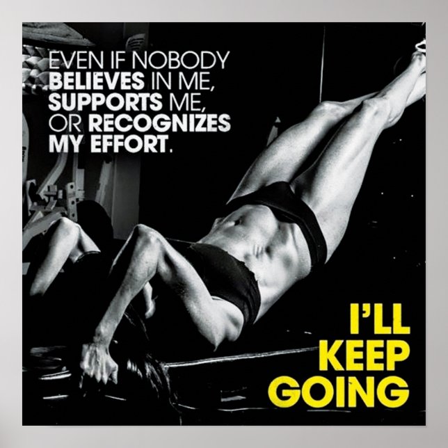Workout Motivational Poster (Front)