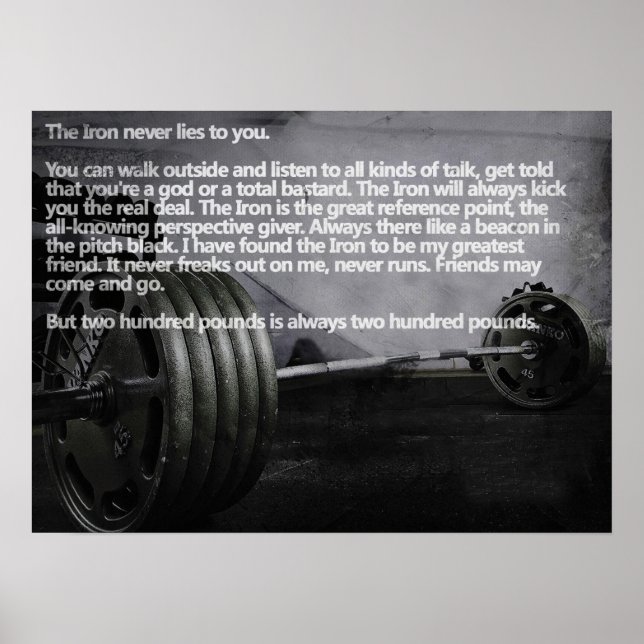 Workout Motivational Poster (Front)