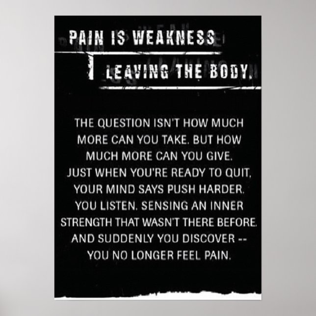 Workout Motivational Poster (Front)