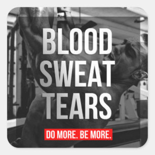 Workout Motivational Square Sticker