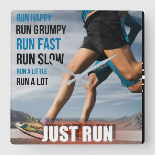 Workout Motivational Square Wall Clock