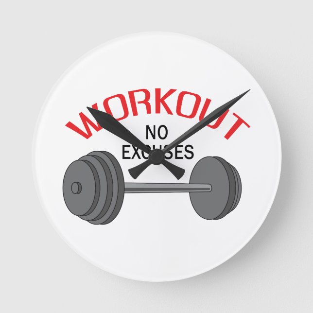 WORKOUT NO EXCUSES ROUND CLOCK (Front)