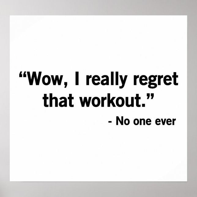 Workout Regret Poster (Front)
