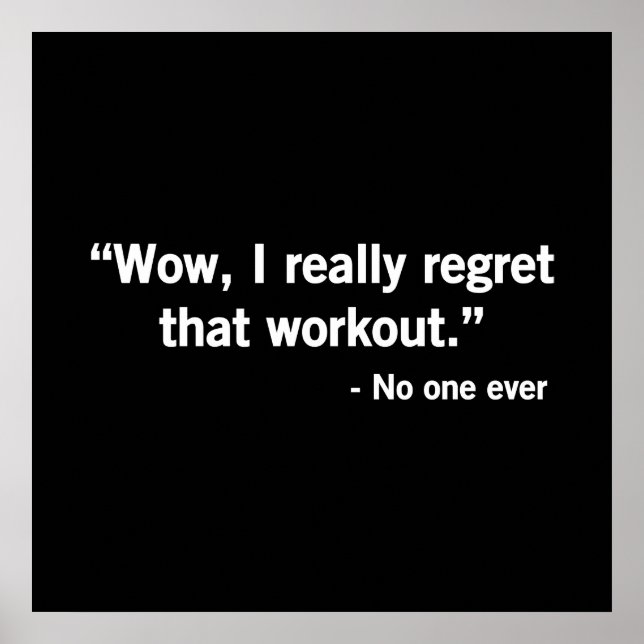 Workout Regret Poster (Front)