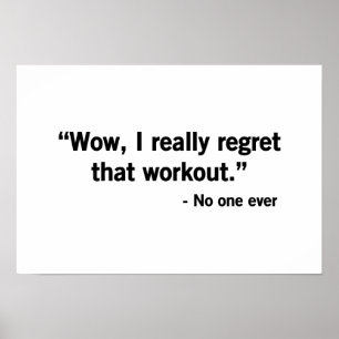 Workout Regret Poster