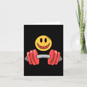 Workout Resting Gym Face Funny Weightlifting Motiv Card