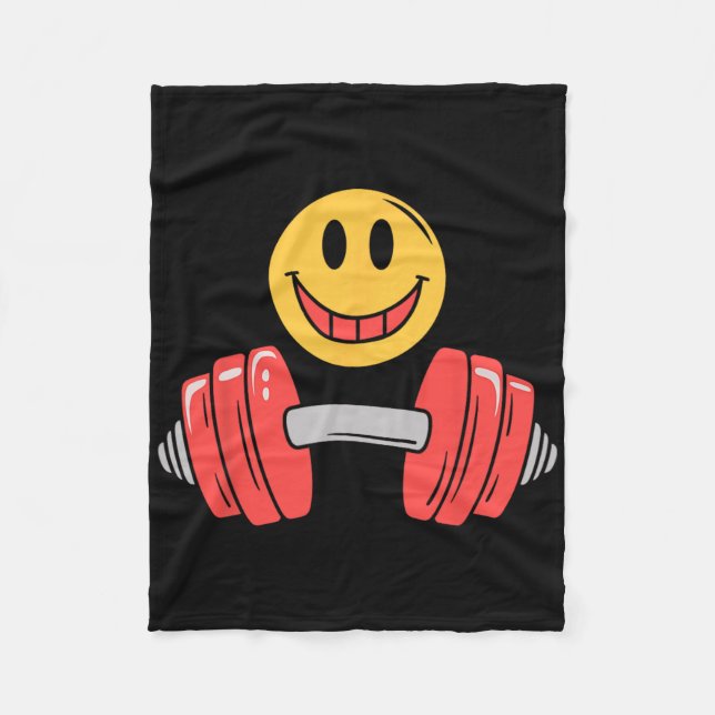 Workout Resting Gym Face Funny Weightlifting Motiv Fleece Blanket (Front)