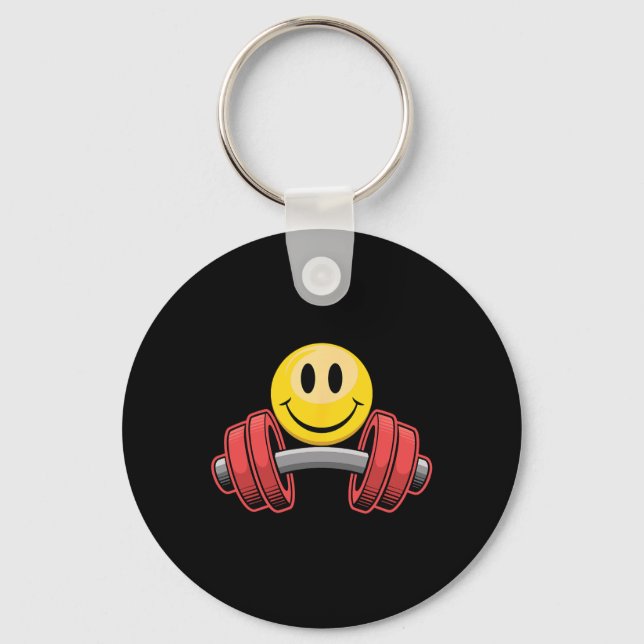 Workout Resting Gym Face Funny Weightlifting Motiv Key Ring (Front)