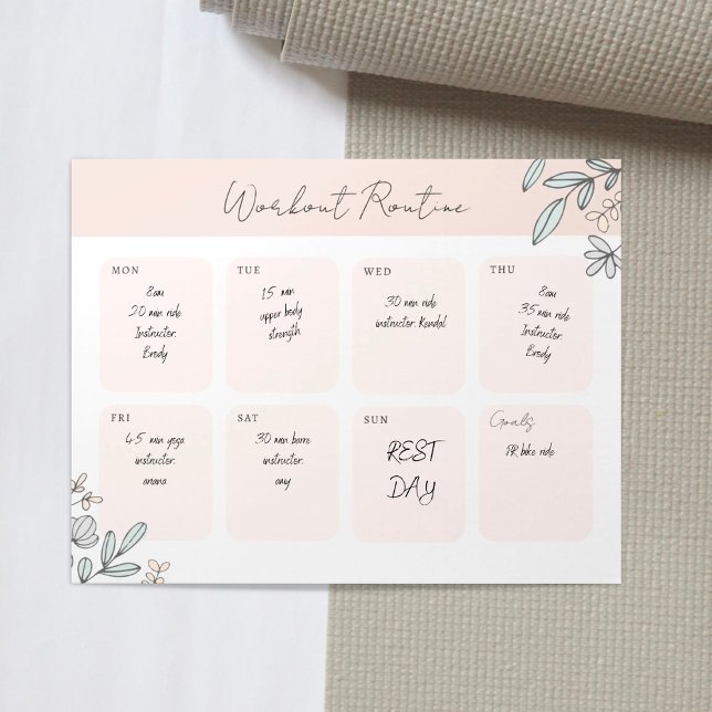 Workout Routine Weekly Planner Notepad (Creator Uploaded)