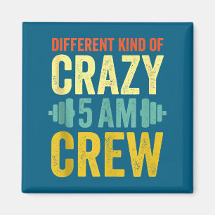 Workout Squad 5am Crew Funny Gym Quote Vintage Ret Magnet