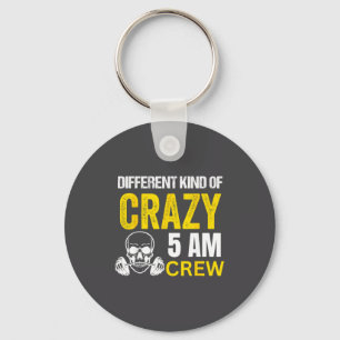 Workout Squad 5am Crew Funny Gym Workout Quote  Key Ring