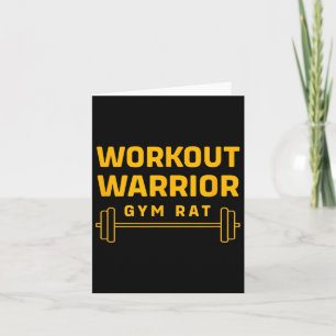 Workout Warrior Bodybuilding Funny Gym Rat  Card