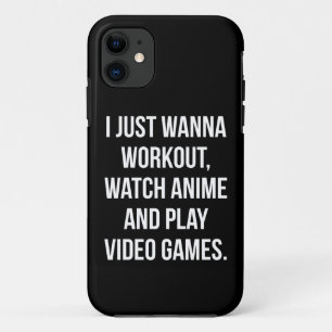 Workout, Watch Anime, Play Video Games - Funny Gym Case-Mate iPhone Case