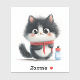Workout Whiskers – Cute Keep Fit Cat Sticker