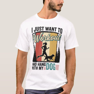 Workout With My Dog Vintage Running Shirt Design_1