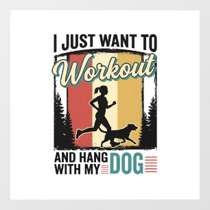 Workout With My Dog Vintage Running Shirt Design_1