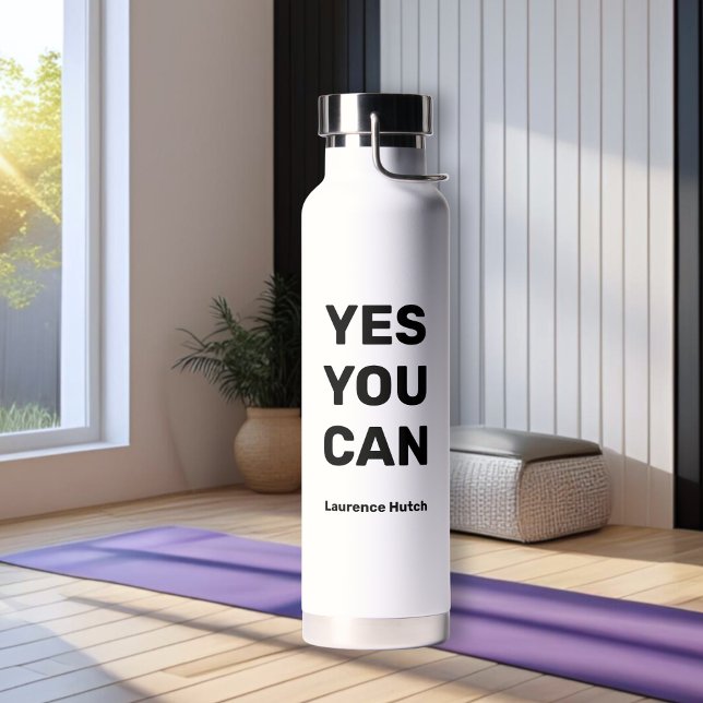 Workout Yes You Can Saying Personalised Name  Water Bottle (Creator Uploaded)