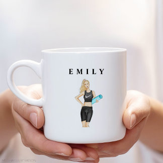 workout, yoga, custom large coffee mug