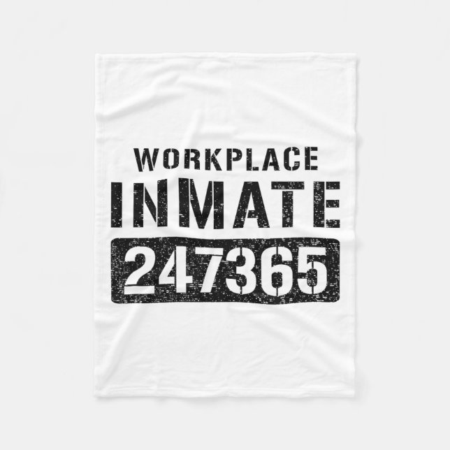 Workplace Worker Prisoner Inmate Halloween Costume Fleece Blanket (Front)