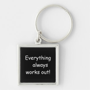 Works Out Premium Square Keychain