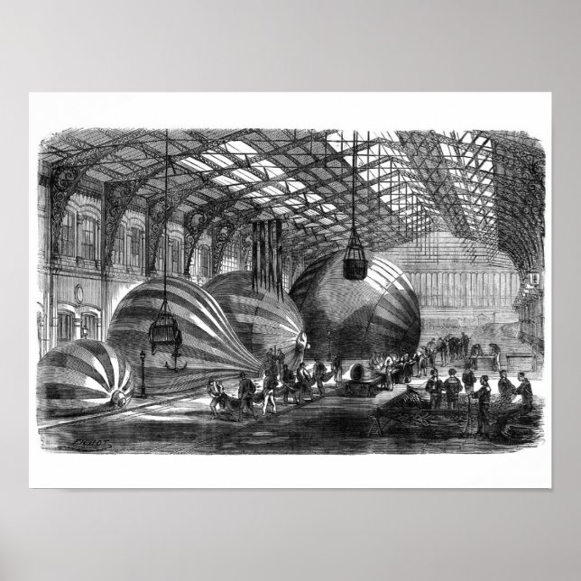 Workshop for the Manufacture of Mail Balloons Poster (Front)