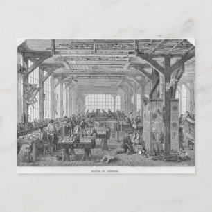 Workshop of Pleyel pianos makers Postcard