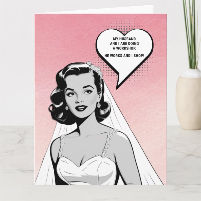 Workshop Retro Greeting Card (Front)