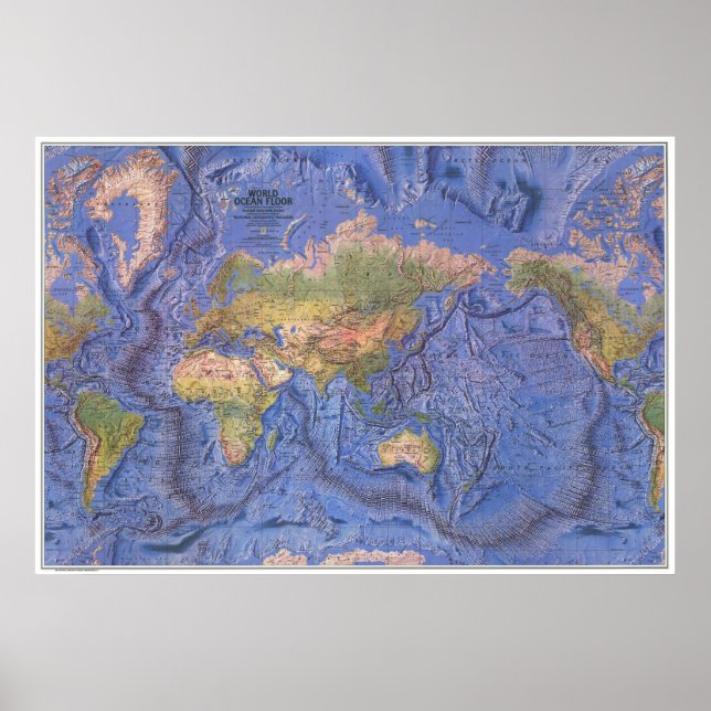 " World: 1981 The OCEAN-Floor MAP ... Poster (Front)