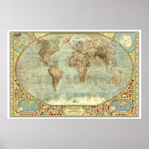 " World: 2014/today - Beautiful Ice Age MAP ... Poster