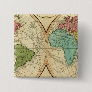 World 3 15 cm square badge