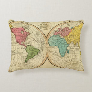 World 3 decorative cushion