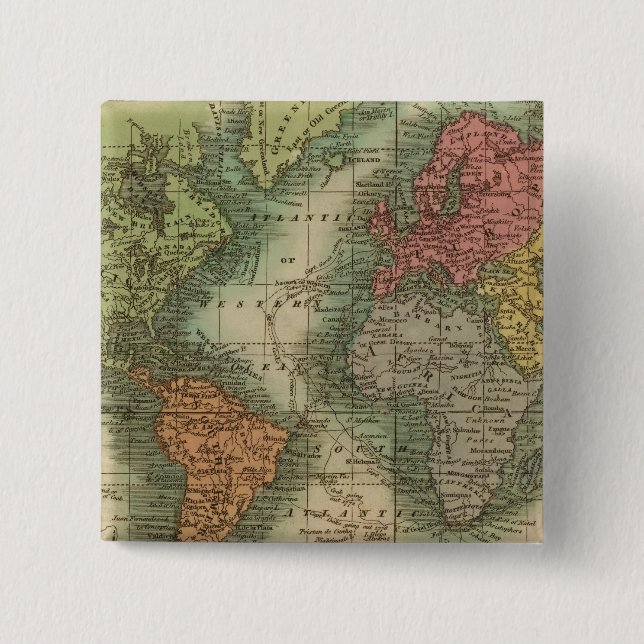 World 4 15 cm square badge (Front)