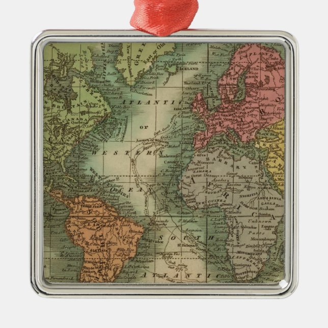 World 4 metal tree decoration (Front)