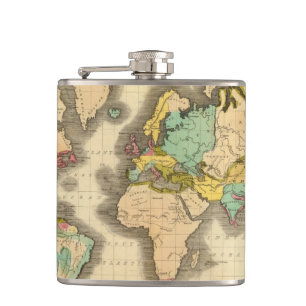 World 6 hip flask