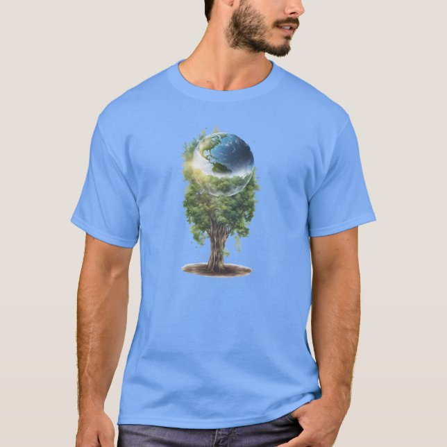 World 6 planet, universe, third planet, global T-Shirt (Front)