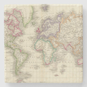 World 9 stone coaster