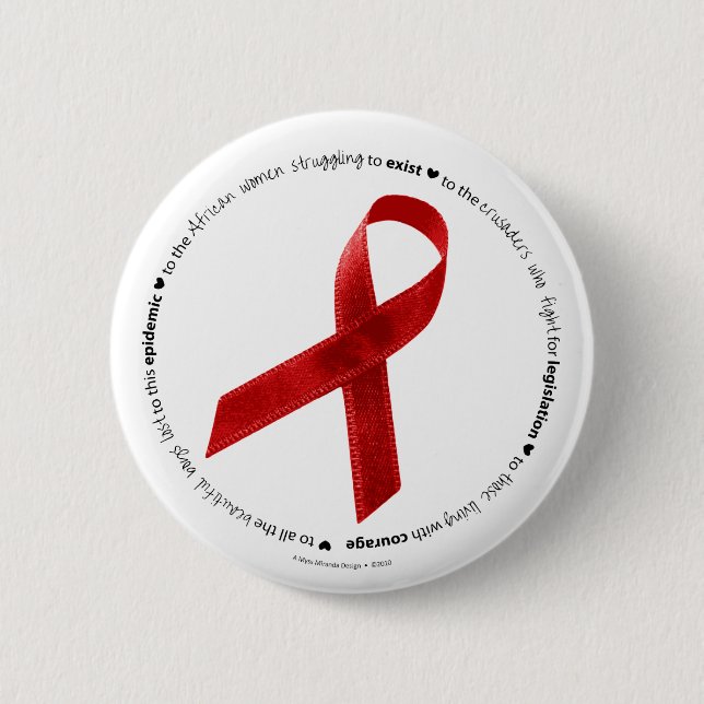 World AIDS Day, 2010 6 Cm Round Badge (Front)