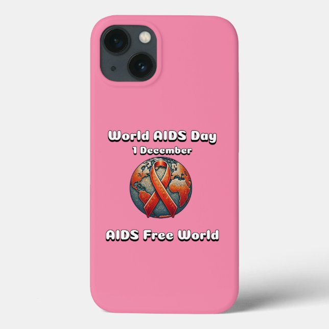 World AIDS Day. AIDS Free World. Case-Mate iPhone Case (Back)