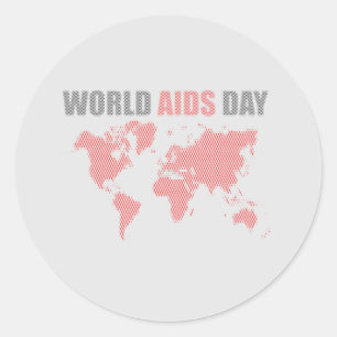 World Aids Day Classic Round Sticker