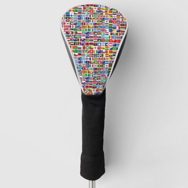 World All Countries Nation Flags  Golf Head Cover (Front)