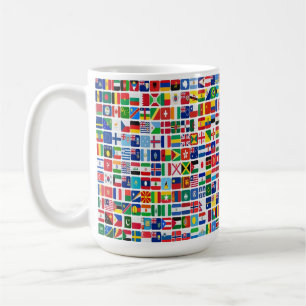 World All Countries Nation Flags Pattern Coffee Mug