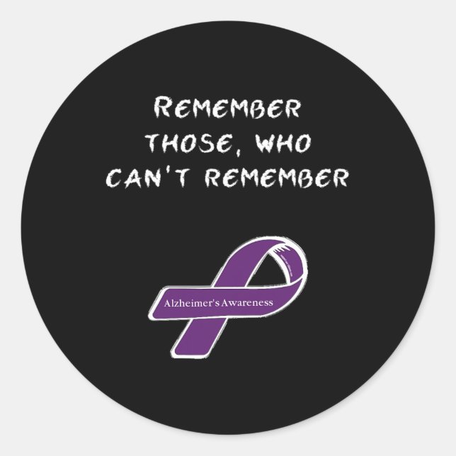 World Alzheimer Disease Day Alzheimer Disease Awar Classic Round Sticker (Front)