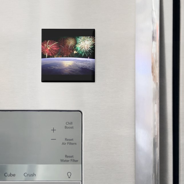 World and Fireworks Magnet (In Situ (Fridge))