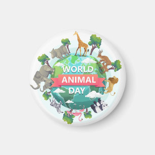 World Animal Day Magnet