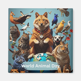 World Animal Day  Magnet