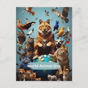 World Animal Day Postcard