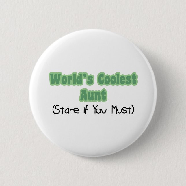 World's Coolest Aunt 6 Cm Round Badge (Front)