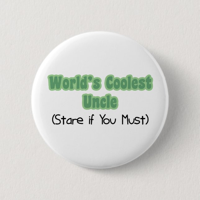 World's Coolest Uncle 6 Cm Round Badge (Front)