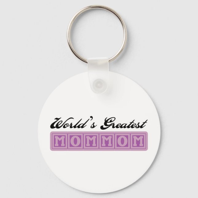 World's Greatest MomMom Key Ring (Front)