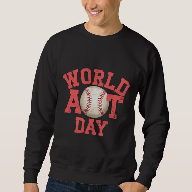 World Art Day Baseball Design Sweatshirt (Front)